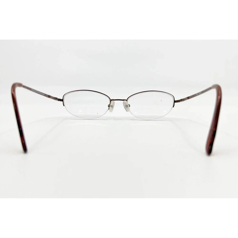 Saki Eyeglasses Women Brown Oval MOD.508 Handmade Japan 50-19-140 50mm